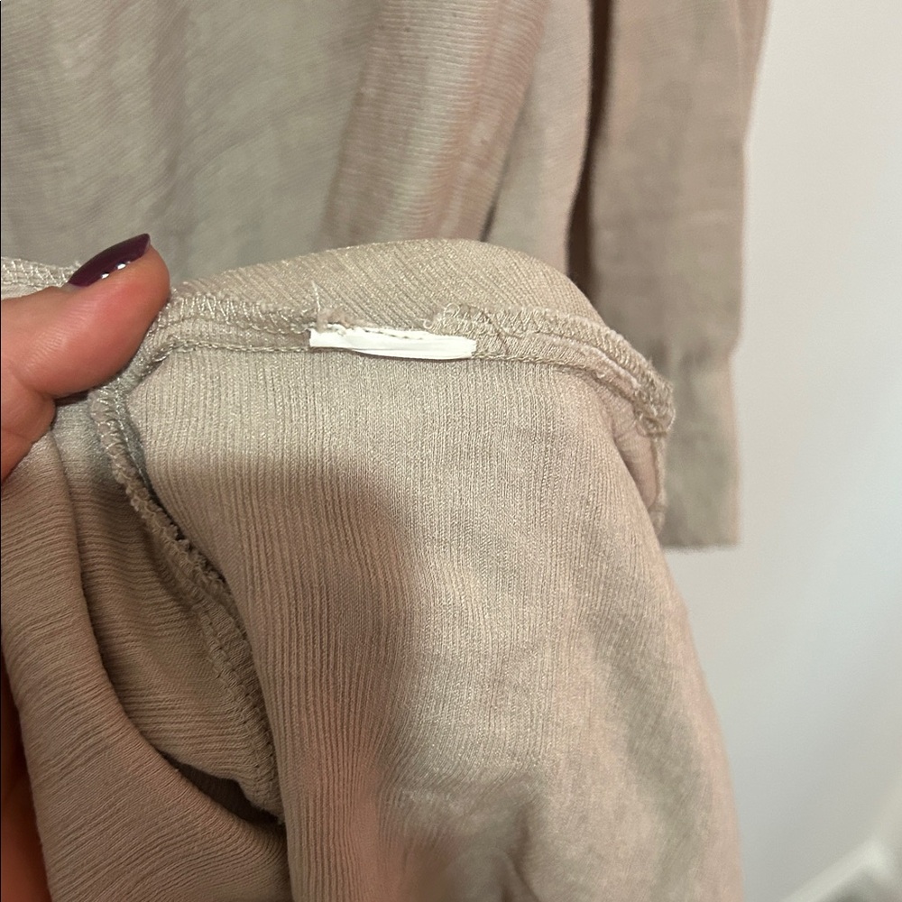 Zara Beige Midi Dress with Black Tie Belt - Picture 10 of 10